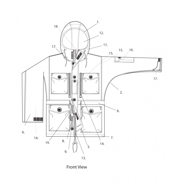 Arktis - B310 Vandtæt Smock MultiCam DK-version 9 Arktis - B310 Vandtæt Smock MultiCam DK-version - Billede 7