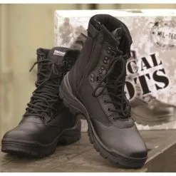 Teesar Mil-Tec - Taktisk Støvle M. Lynlås -Beklædning - Jagt Butik mil tec 12822102 taktisk stovle sort 01.w610.h610.fill